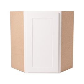 WDC2430 24 W X 30H X 12D CORNER WALL WHITE SHAKER PARTICLE BOARD